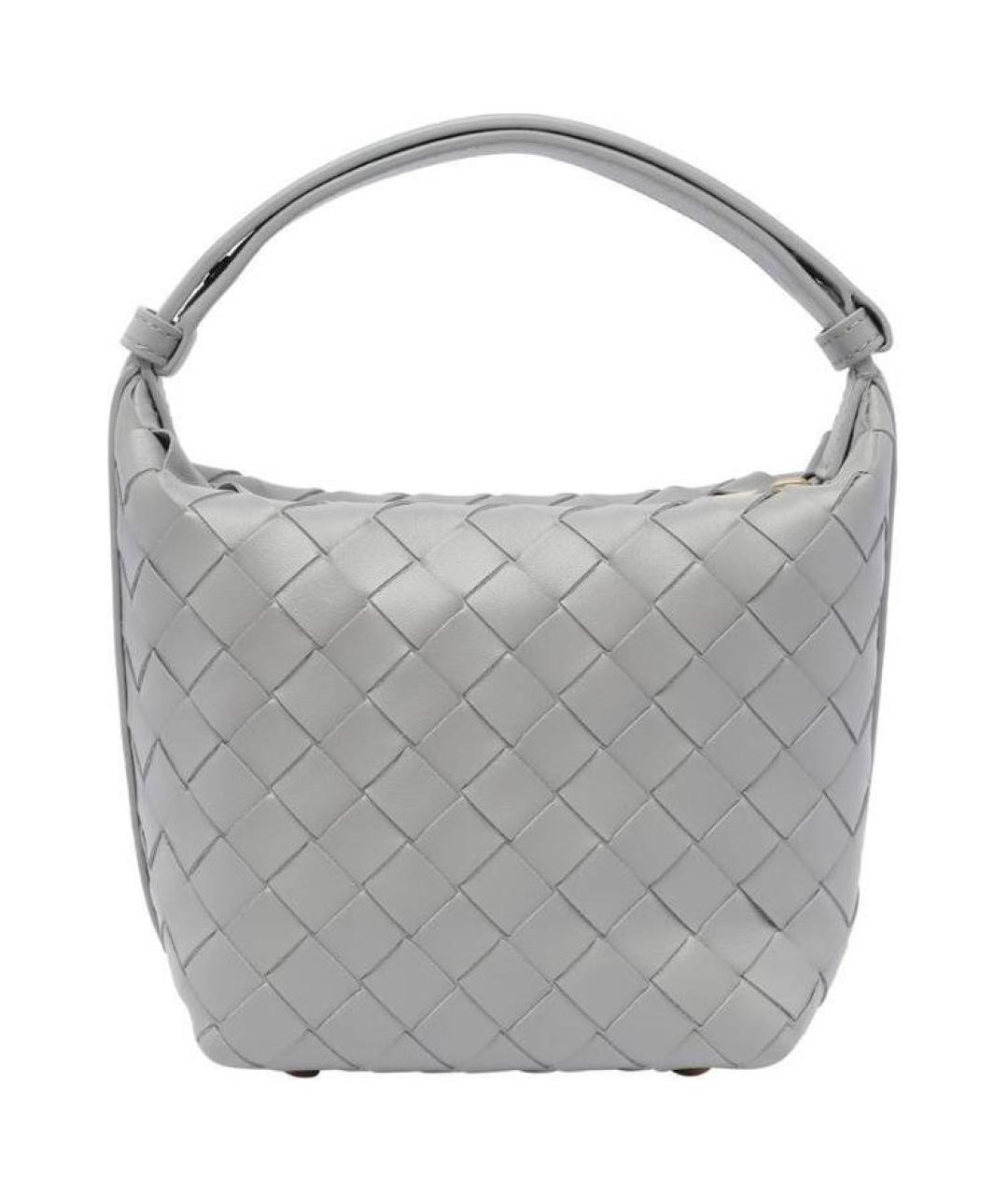 BOTTEGA VENETA Серая кожаная сумка через плечо, фото 1