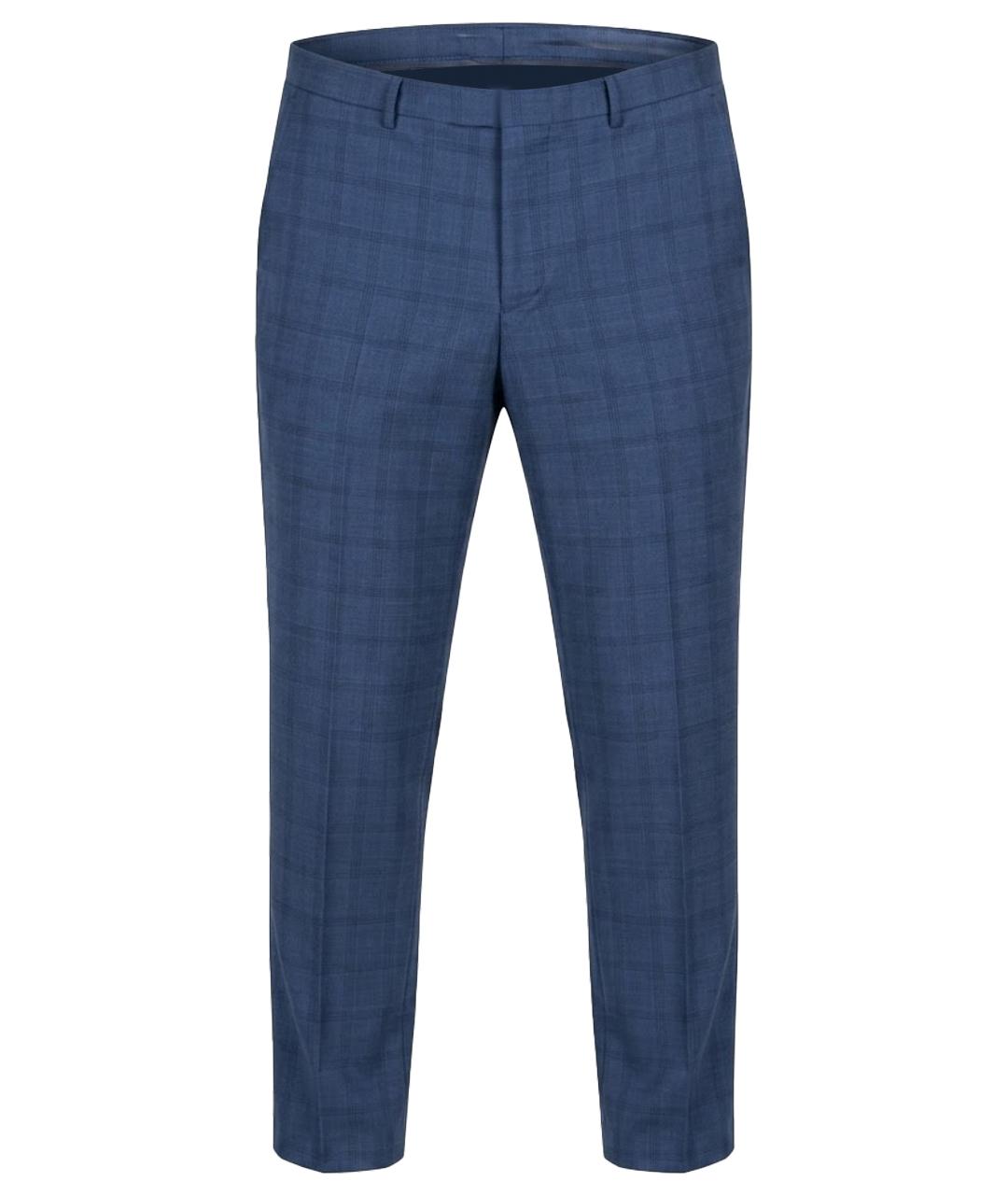 HUGO BOSS Синие шерстяные классические брюки, фото 1