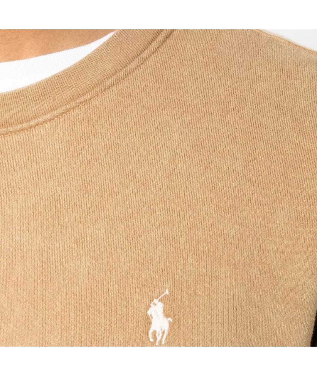 POLO RALPH LAUREN Бежевый хлопковый джемпер / свитер, фото 5