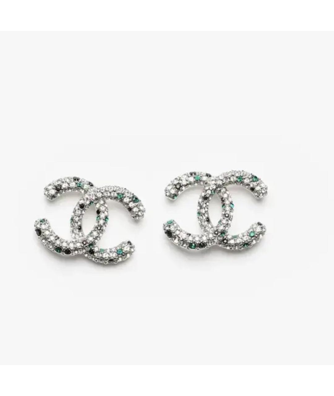 CHANEL Серебряные металлические серьги, фото 3