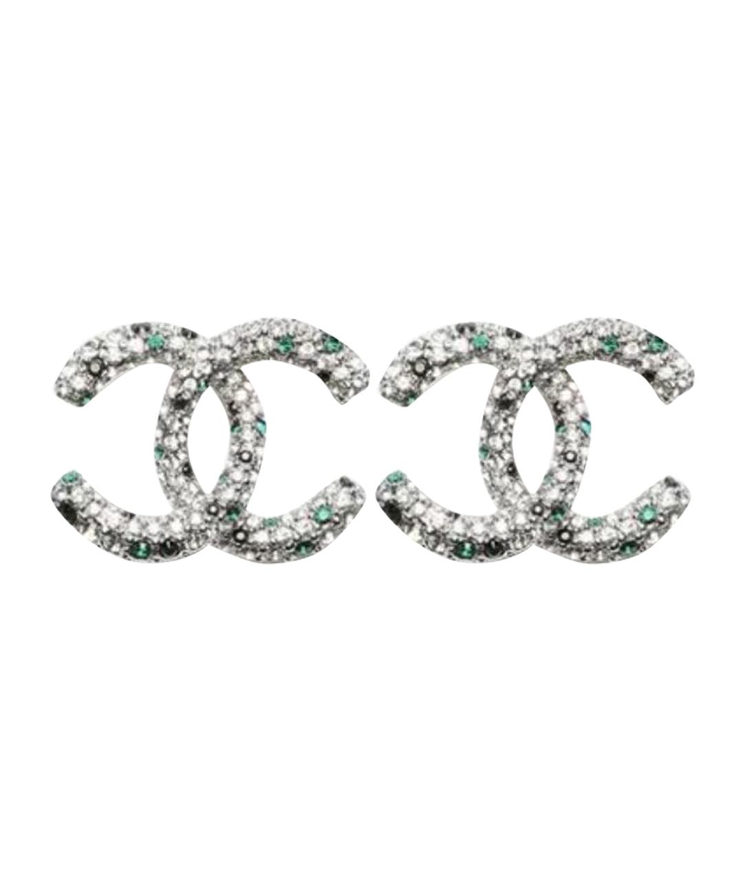 CHANEL Серебряные металлические серьги, фото 1