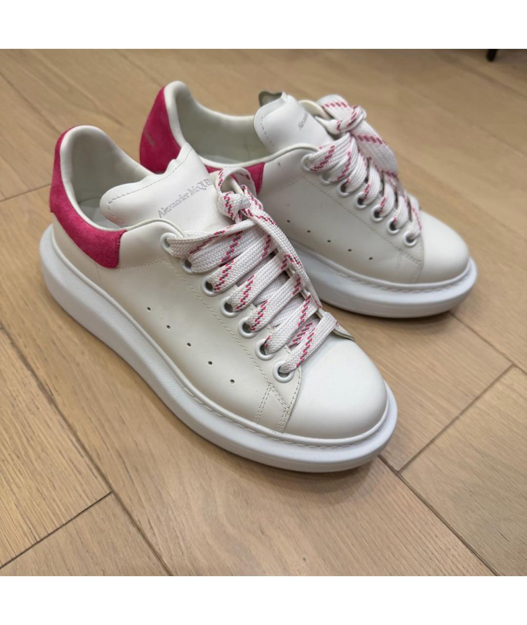 ALEXANDER MCQUEEN Белые кожаные кеды, фото 5