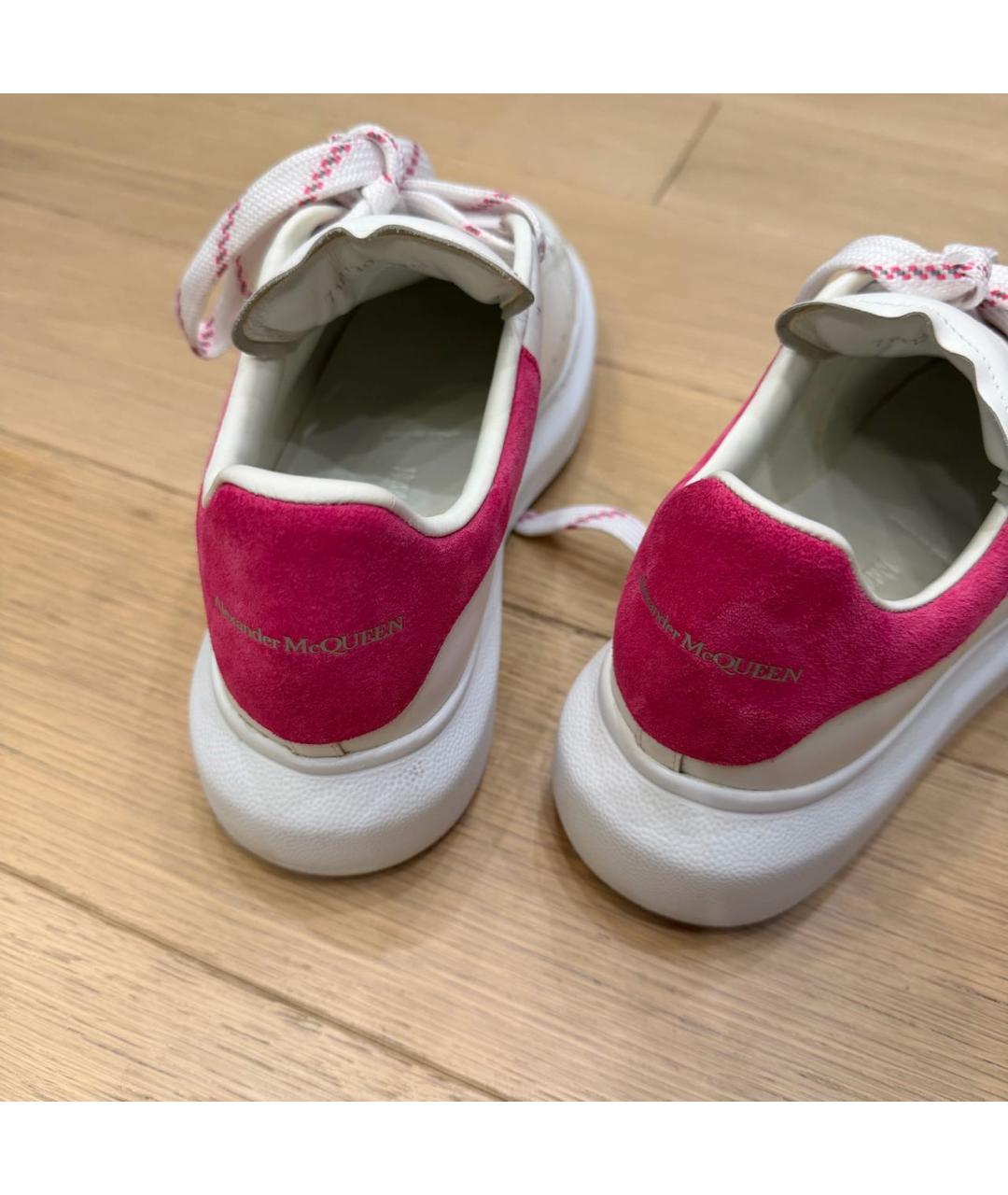 ALEXANDER MCQUEEN Белые кожаные кеды, фото 4
