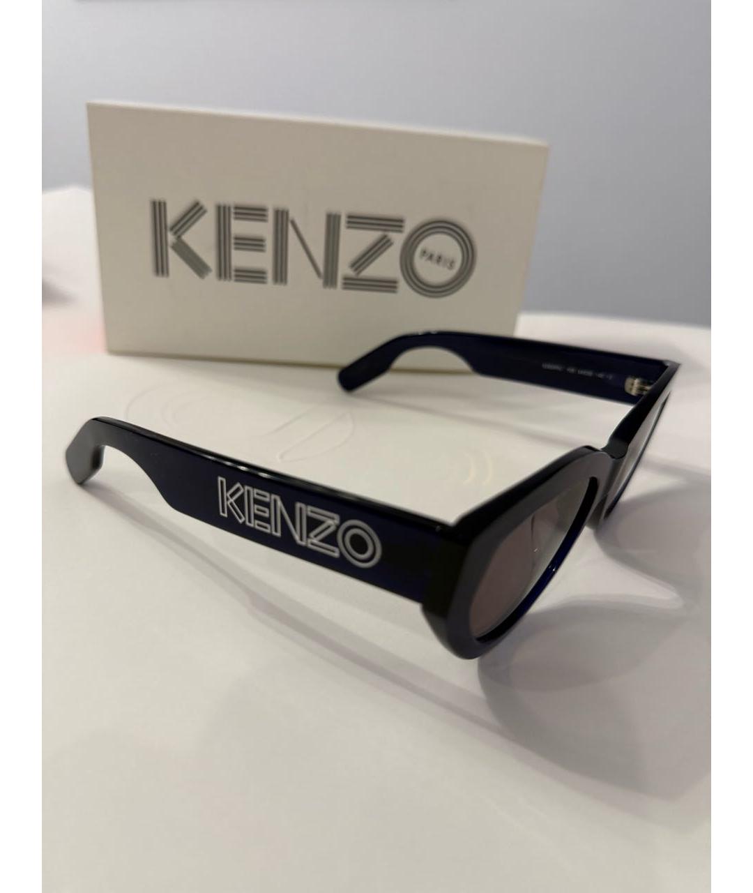 KENZO Темно-синие пластиковые солнцезащитные очки, фото 3