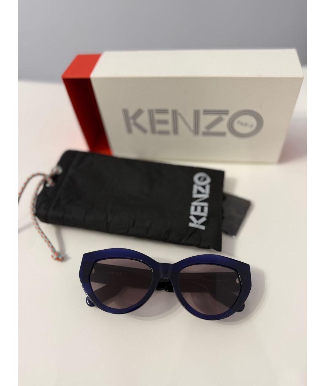 KENZO Темно-синие пластиковые солнцезащитные очки, фото 5