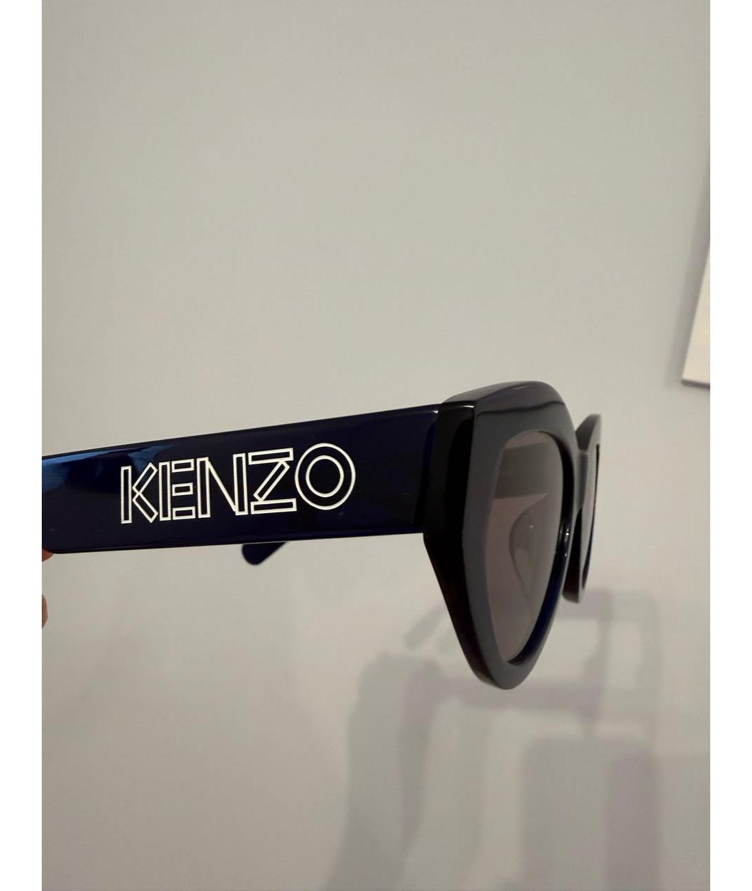 KENZO Темно-синие пластиковые солнцезащитные очки, фото 4