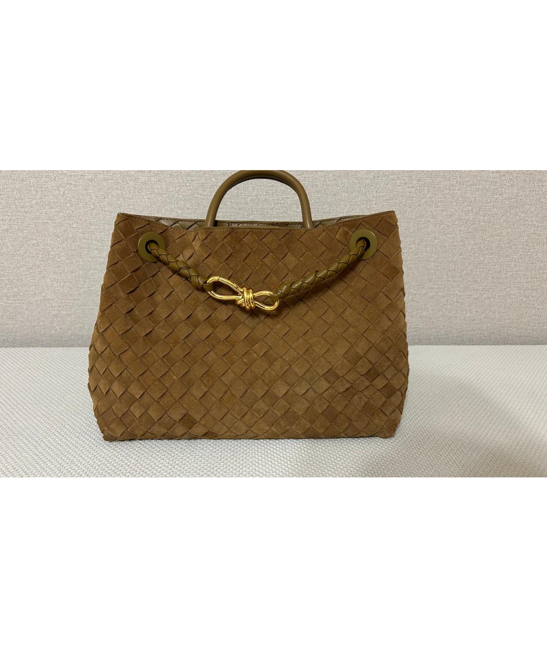 BOTTEGA VENETA Коричневая кожаная сумка через плечо, фото 2