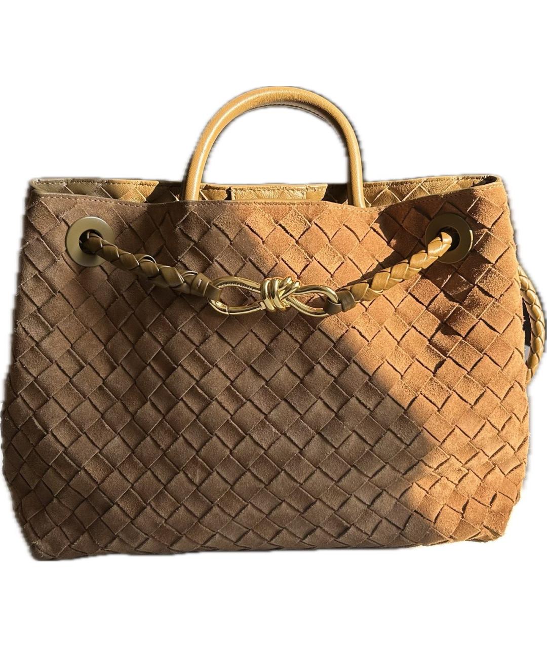 BOTTEGA VENETA Коричневая кожаная сумка через плечо, фото 7