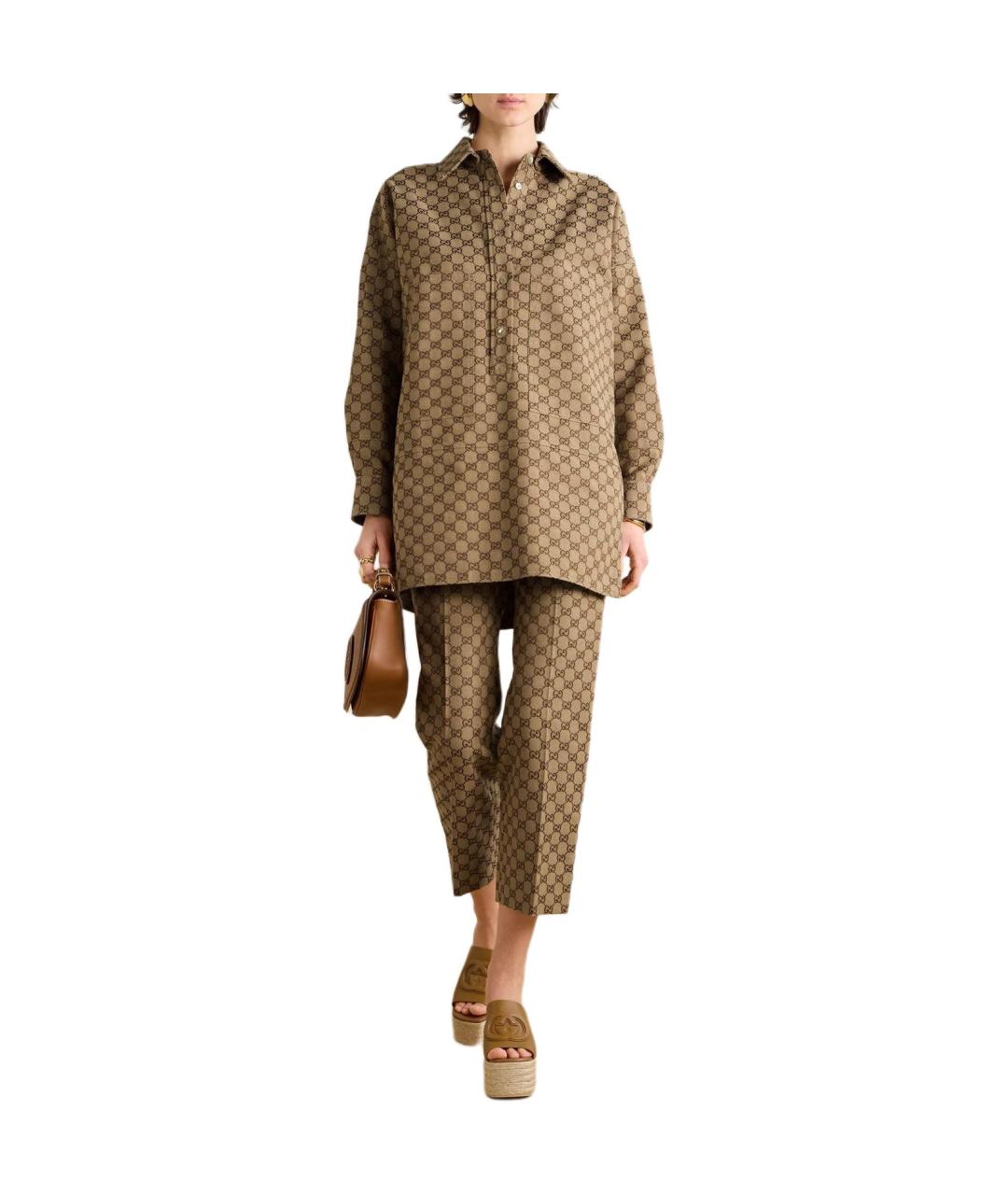GUCCI Бежевая рубашка, фото 3