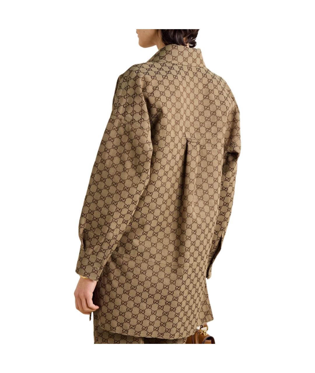 GUCCI Бежевая рубашка, фото 4
