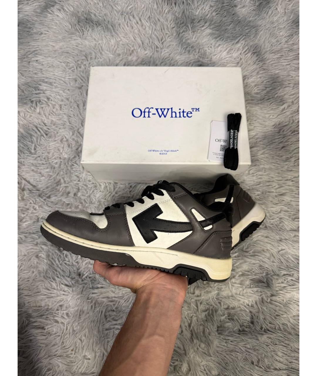 OFF-WHITE Коричневые низкие кроссовки / кеды, фото 2