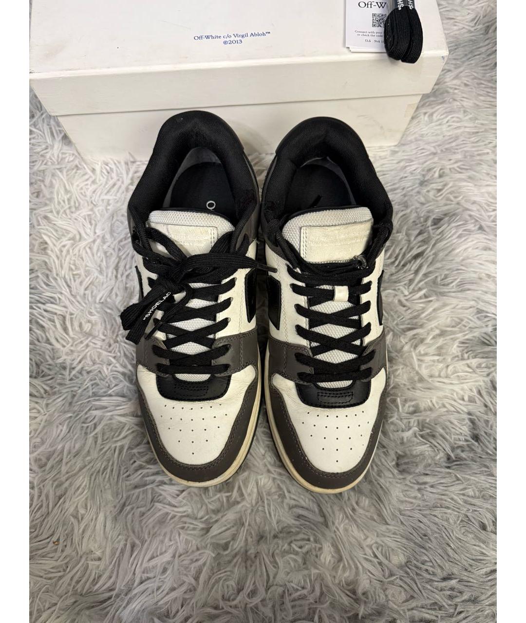 OFF-WHITE Коричневые низкие кроссовки / кеды, фото 4