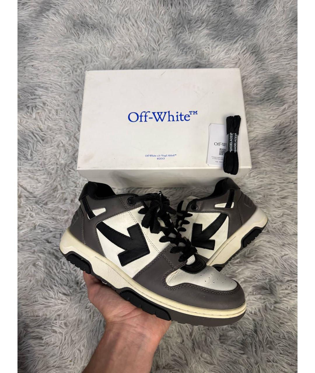 OFF-WHITE Коричневые низкие кроссовки / кеды, фото 7