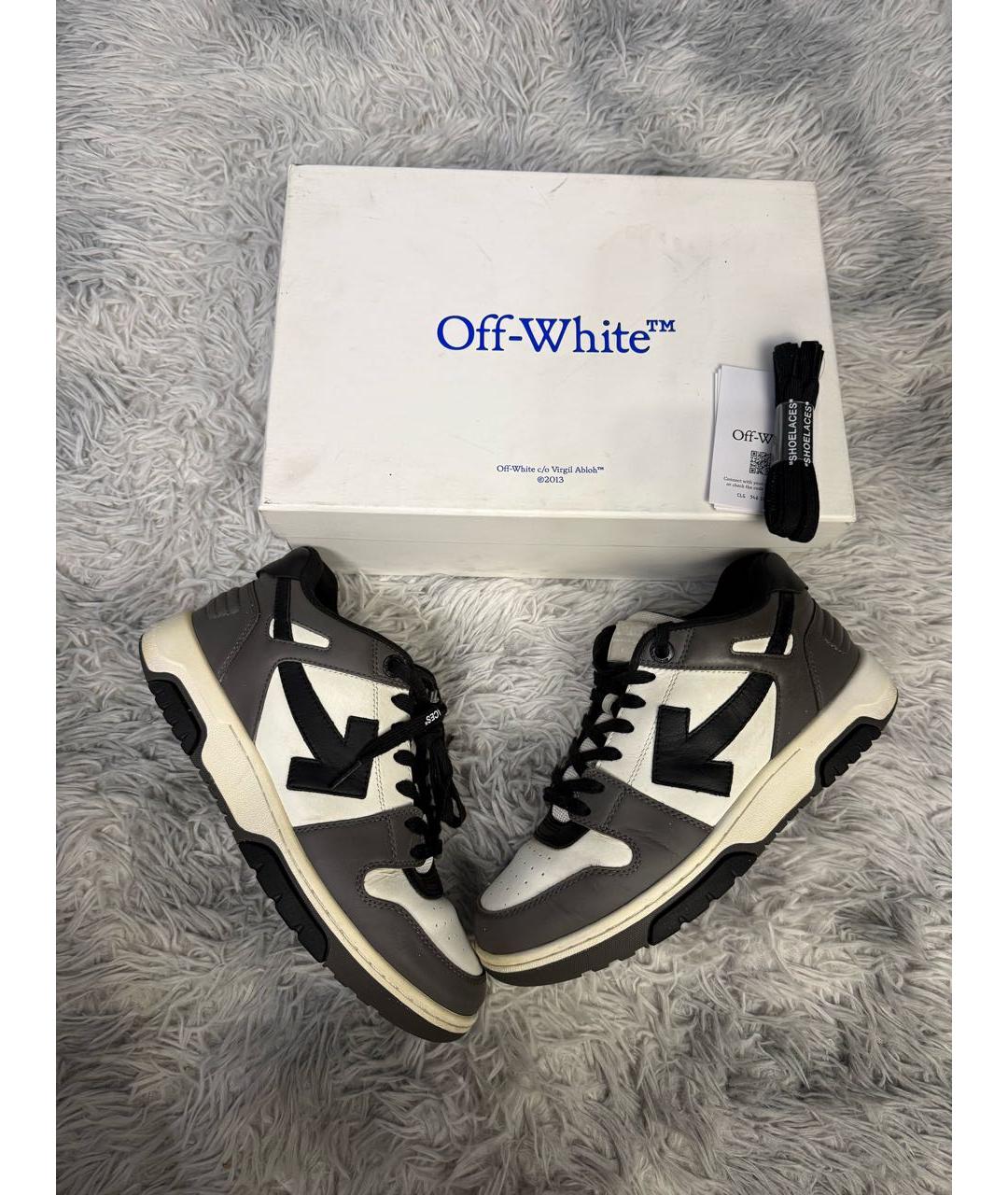 OFF-WHITE Коричневые низкие кроссовки / кеды, фото 3