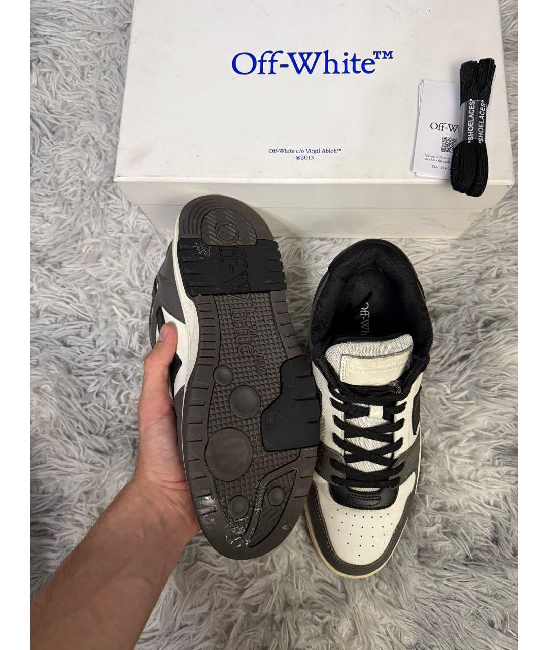 OFF-WHITE Коричневые низкие кроссовки / кеды, фото 5
