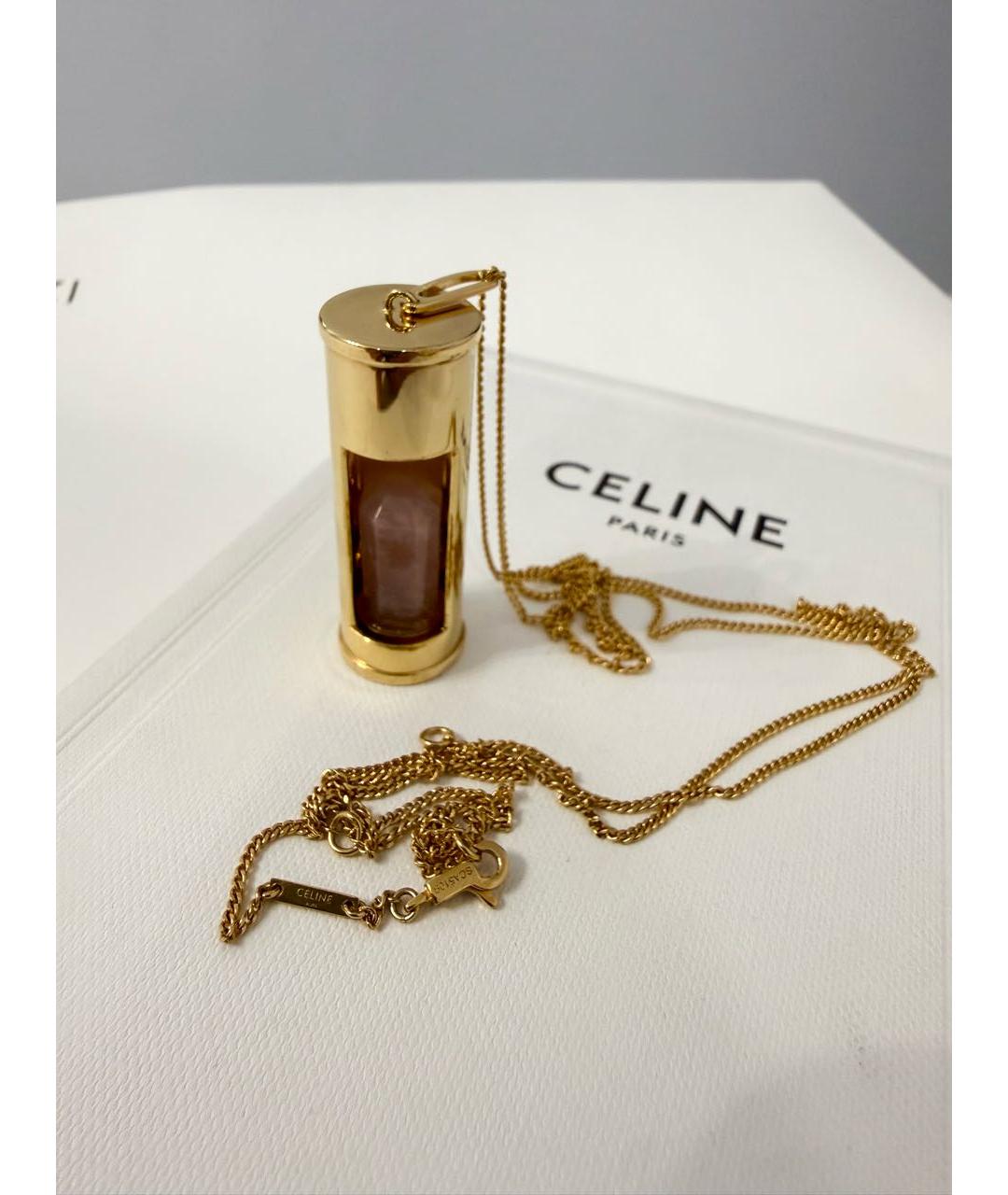 CELINE Золотая латунная подвеска, фото 3
