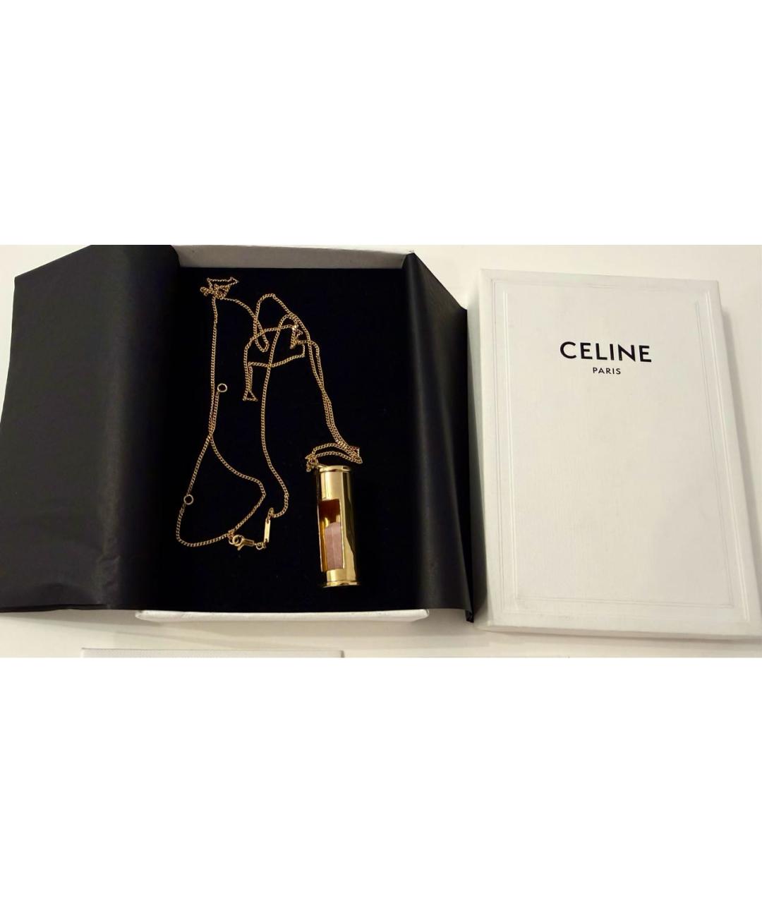 CELINE Золотая латунная подвеска, фото 2