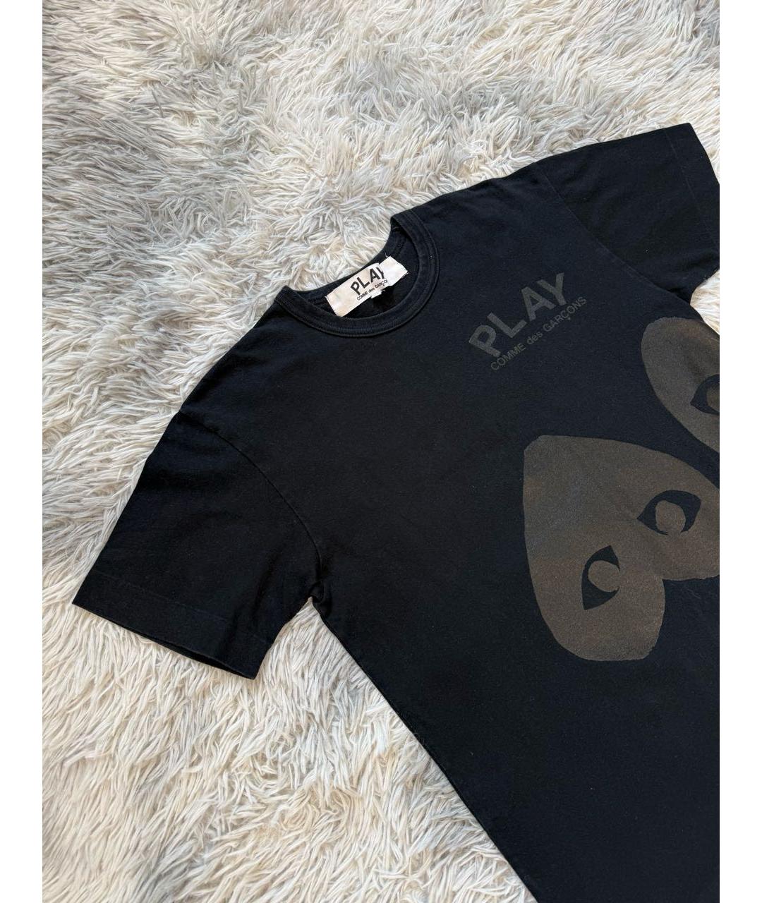 COMME DES GARÇONS Черная хлопковая футболка, фото 4