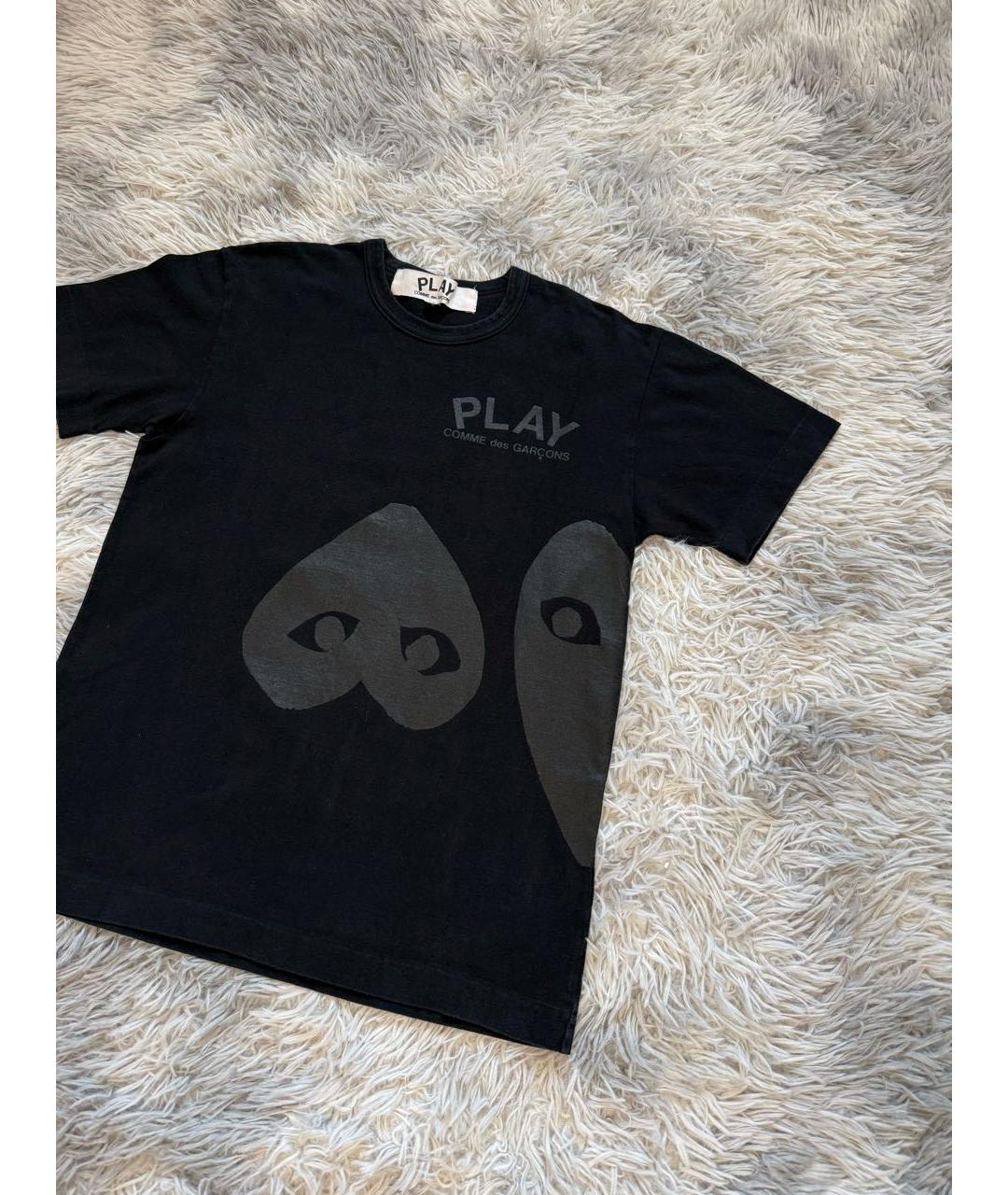 COMME DES GARÇONS Черная хлопковая футболка, фото 3