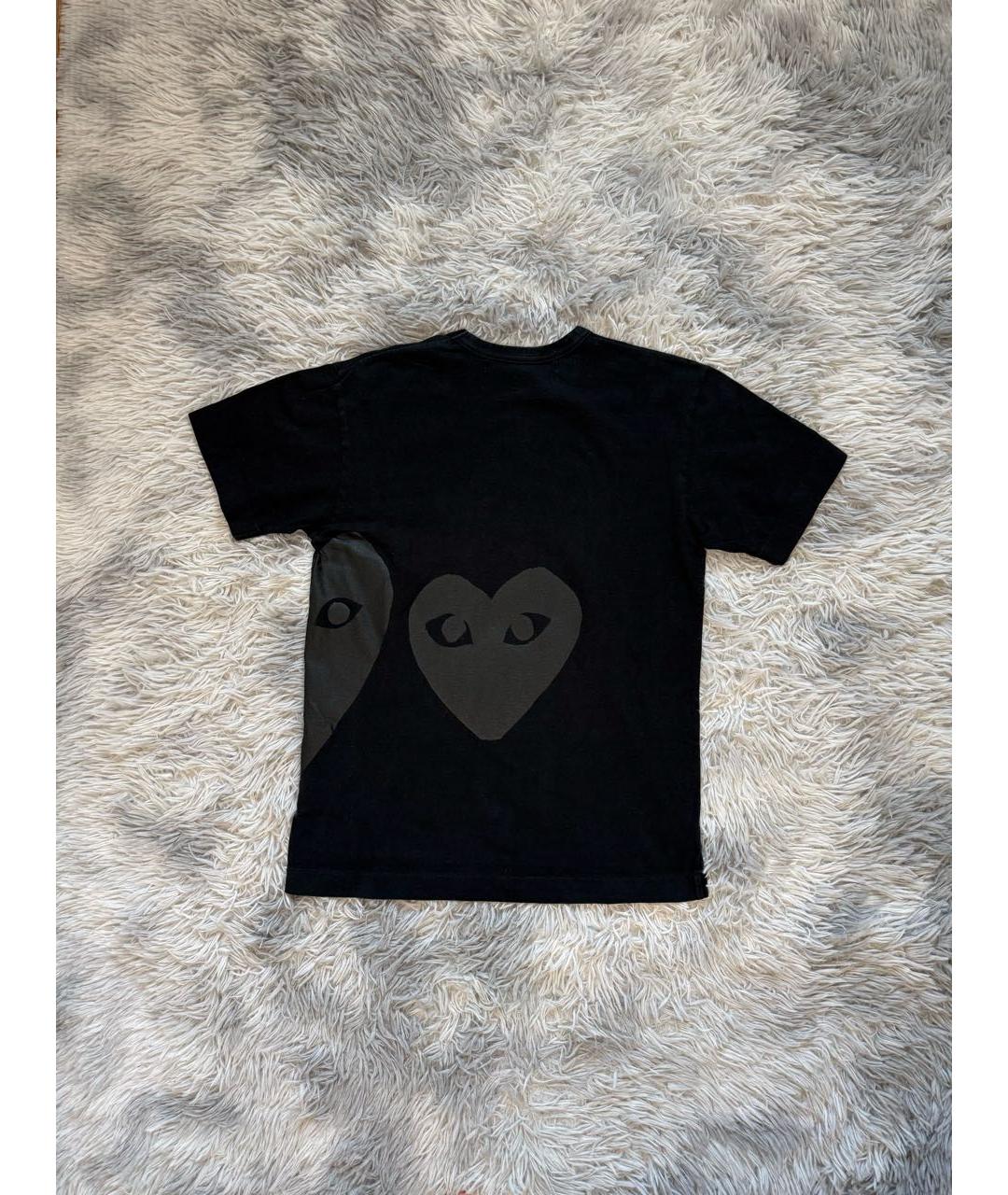 COMME DES GARÇONS Черная хлопковая футболка, фото 2