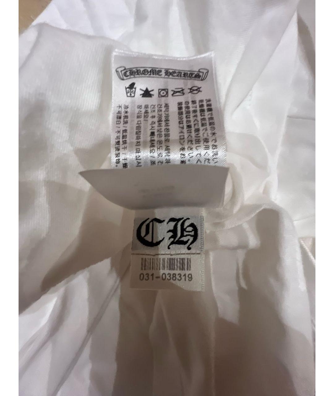 CHROME HEARTS Белая хлопковая футболка, фото 7