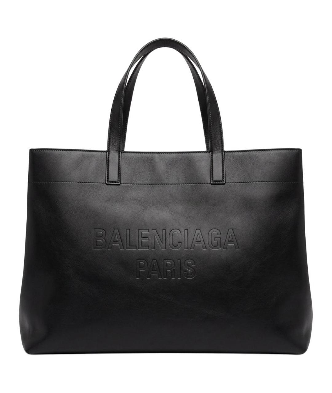 BALENCIAGA Черная кожаная сумка на плечо, фото 1