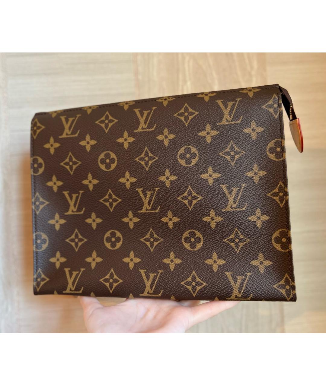 LOUIS VUITTON Коричневая папка для документов из канвы, фото 5