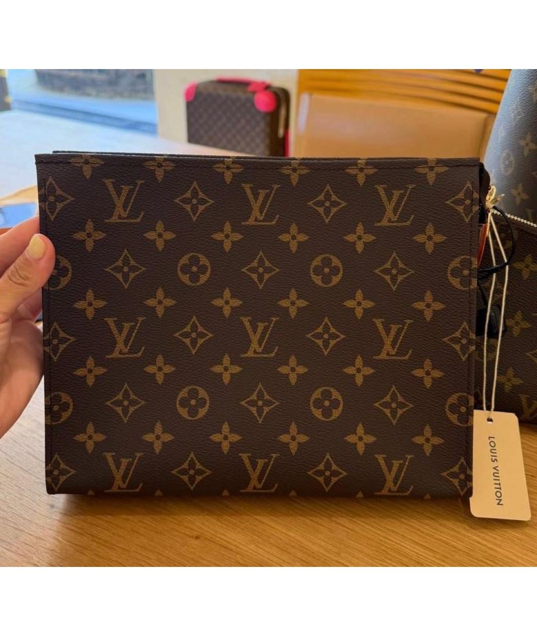 LOUIS VUITTON Коричневая канва папка для документов, фото 4