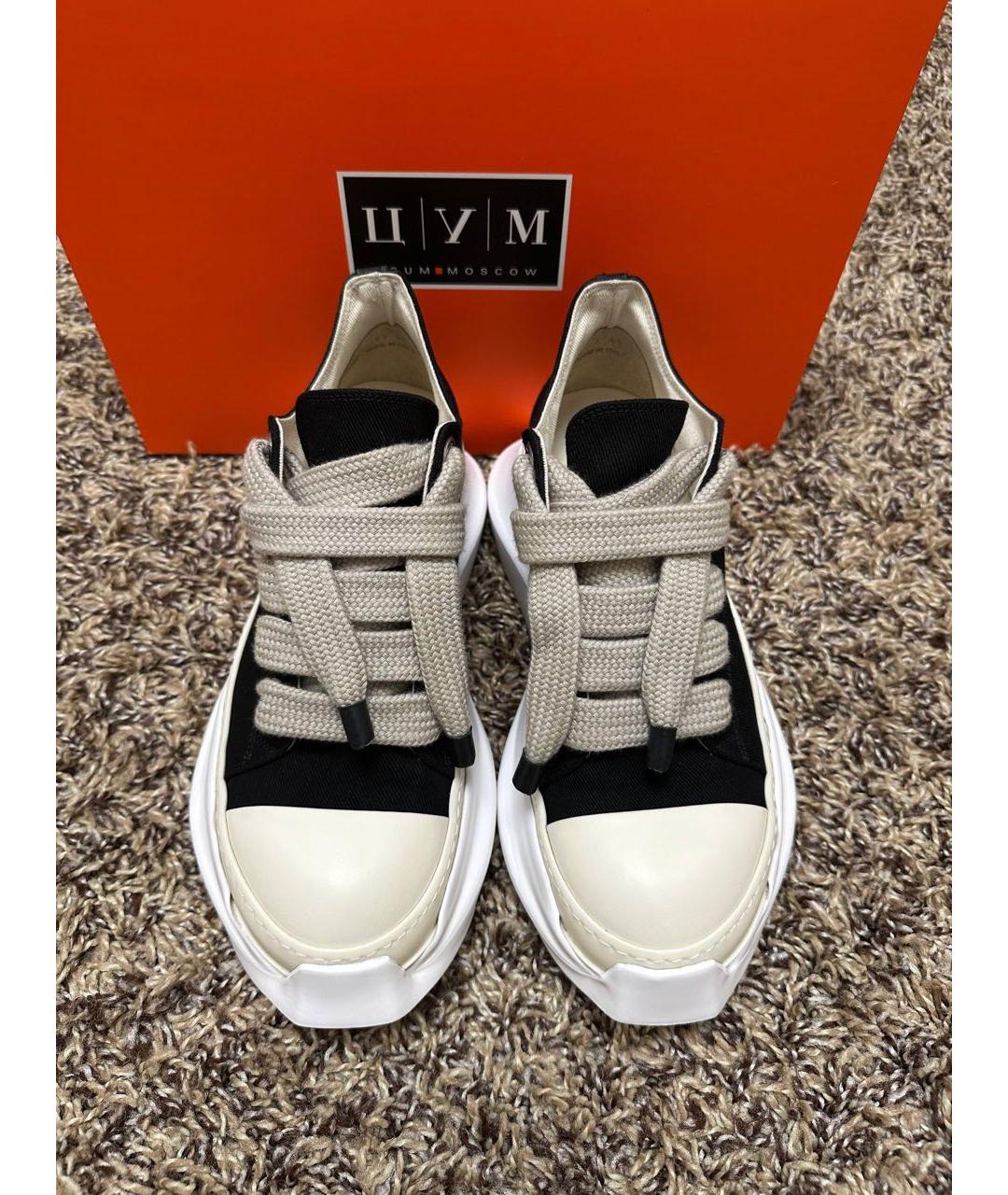 RICK OWENS Черные низкие кроссовки / кеды, фото 4