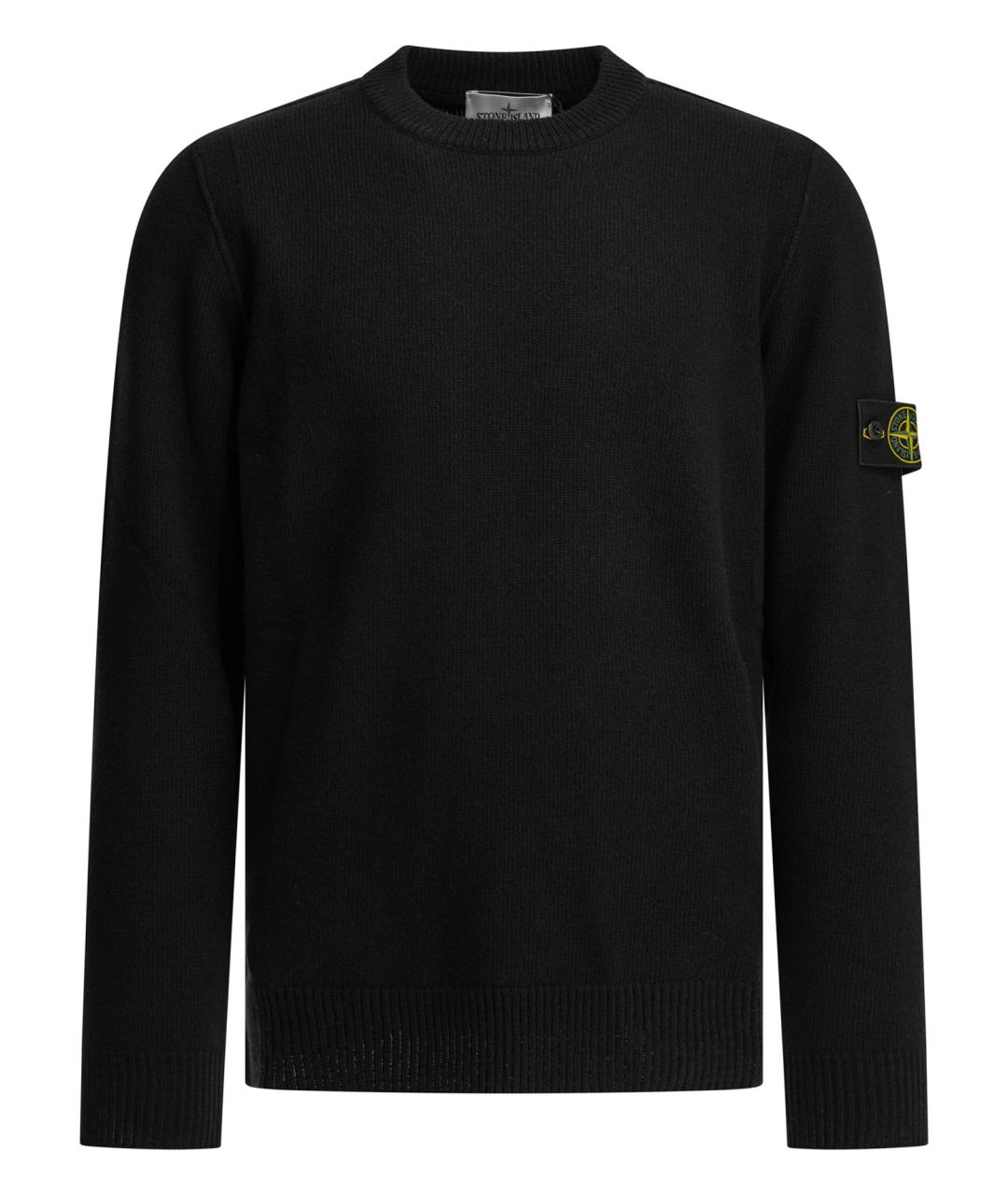 STONE ISLAND Черный шерстяной джемпер / свитер, фото 1
