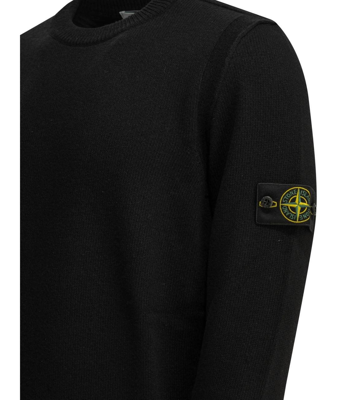 STONE ISLAND Черный шерстяной джемпер / свитер, фото 4