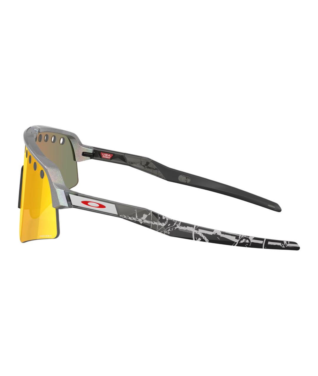 OAKLEY Серебряные пластиковые солнцезащитные очки, фото 3