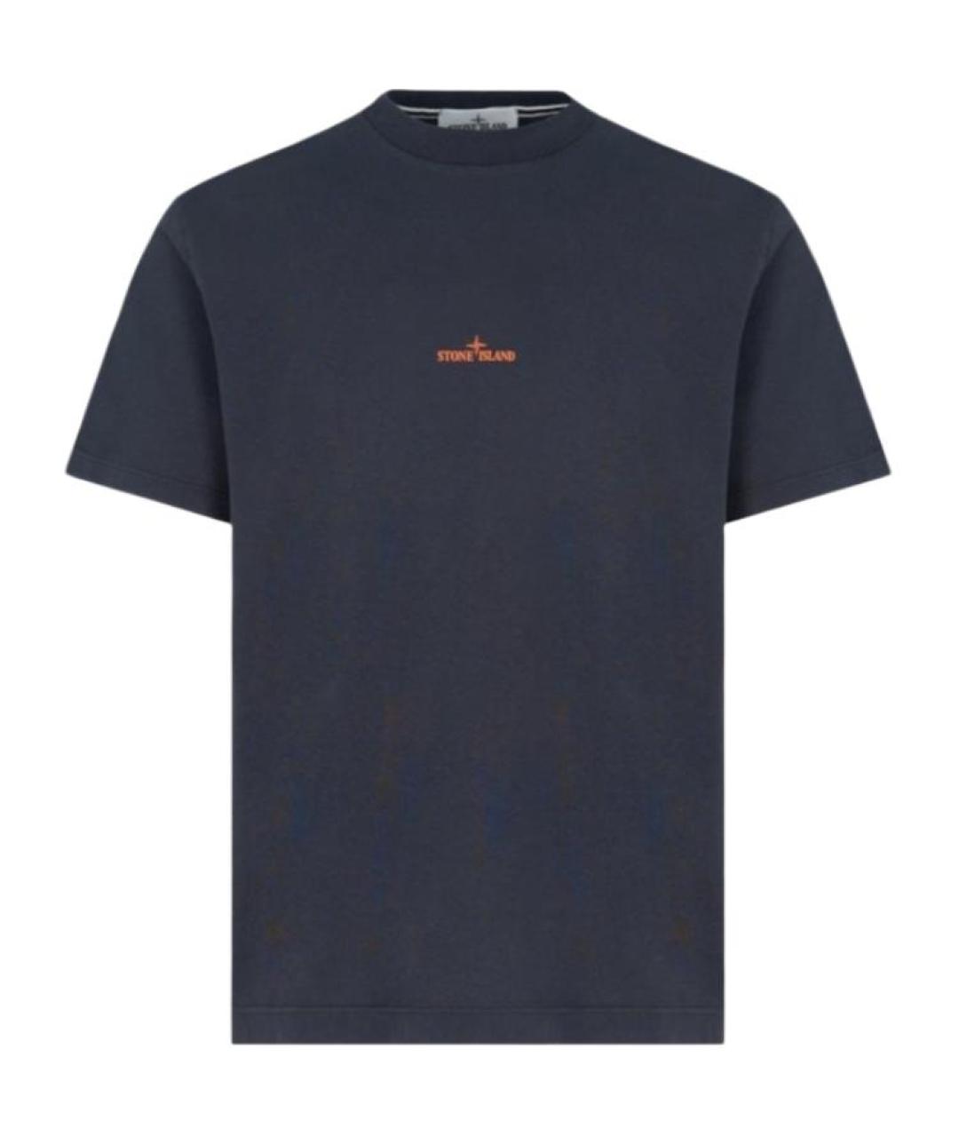 STONE ISLAND Темно-синяя футболка, фото 1