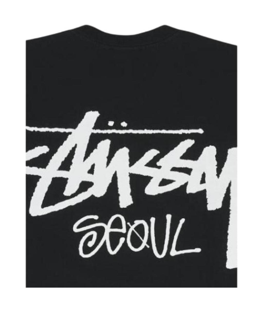 STUSSY Черная футболка, фото 2