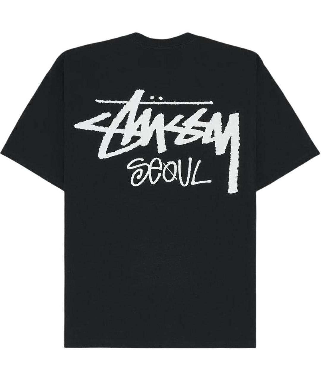 STUSSY Черная футболка, фото 1