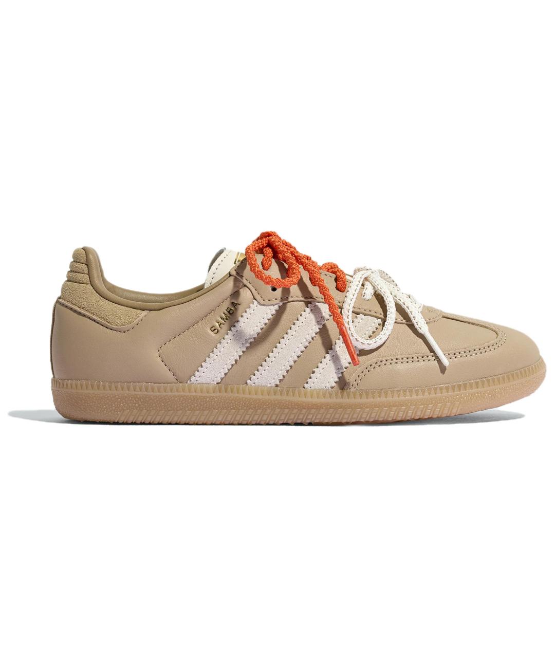 ADIDAS Бежевые кожаные кеды, фото 1