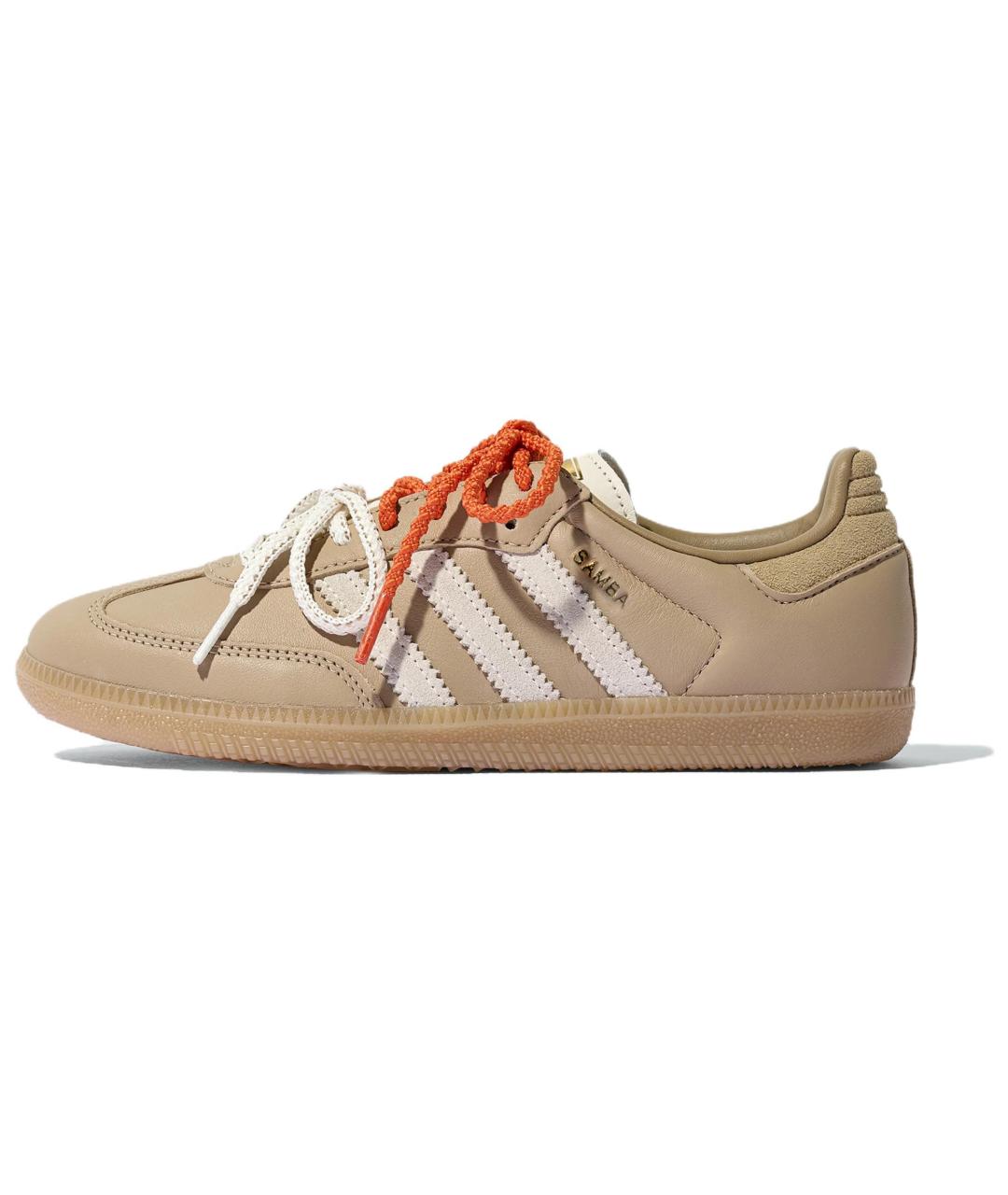 ADIDAS Бежевые кожаные кеды, фото 2