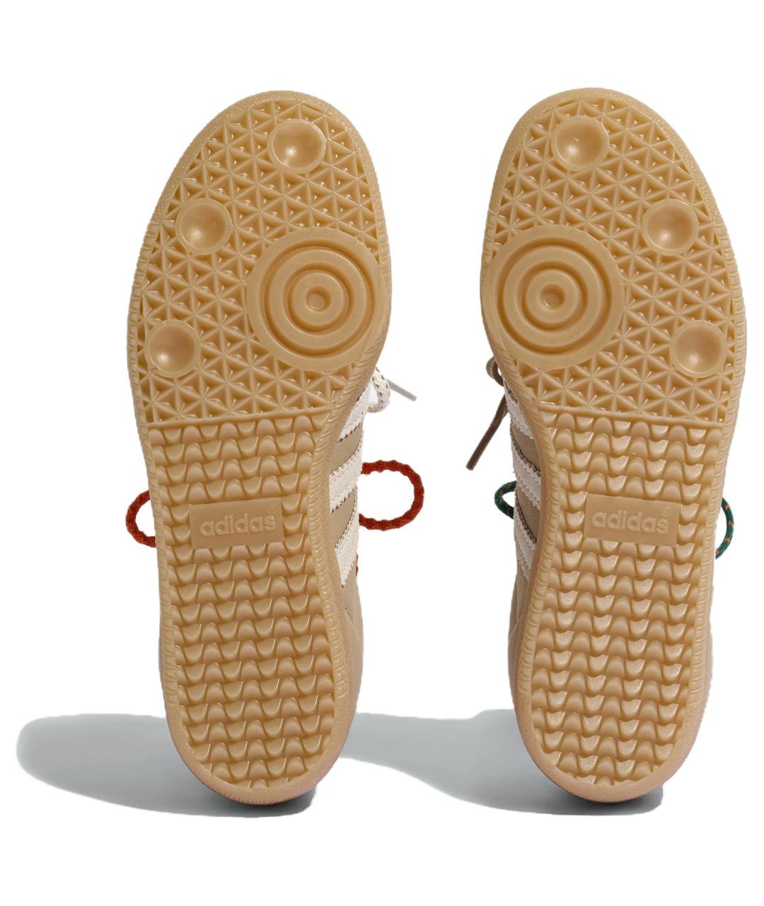 ADIDAS Бежевые кожаные кеды, фото 5