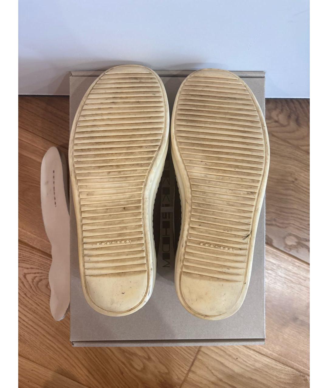 RICK OWENS DRKSHDW Черные текстильные низкие кроссовки / кеды, фото 6