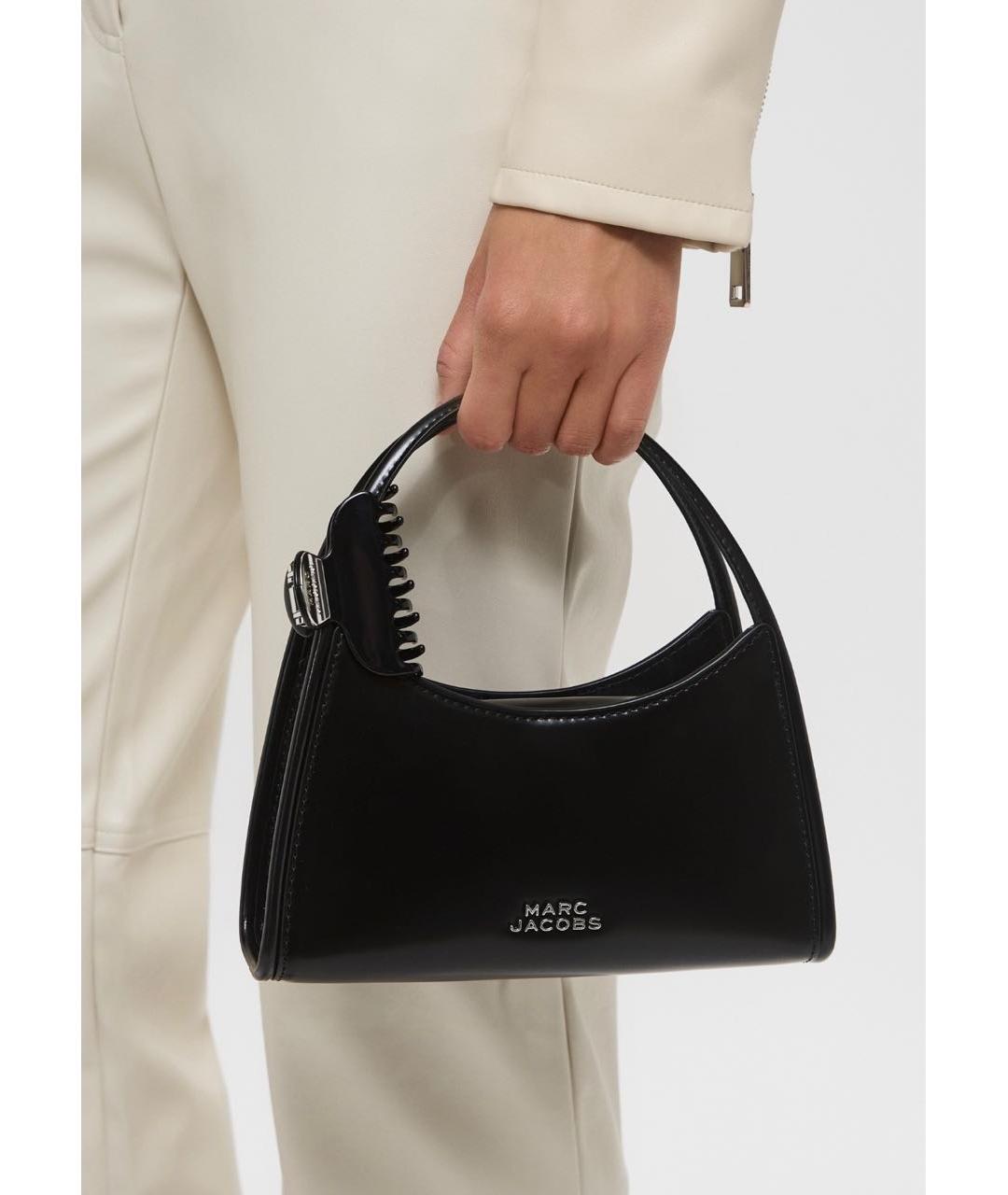 MARC JACOBS Черная кожаная сумка с короткими ручками, фото 7