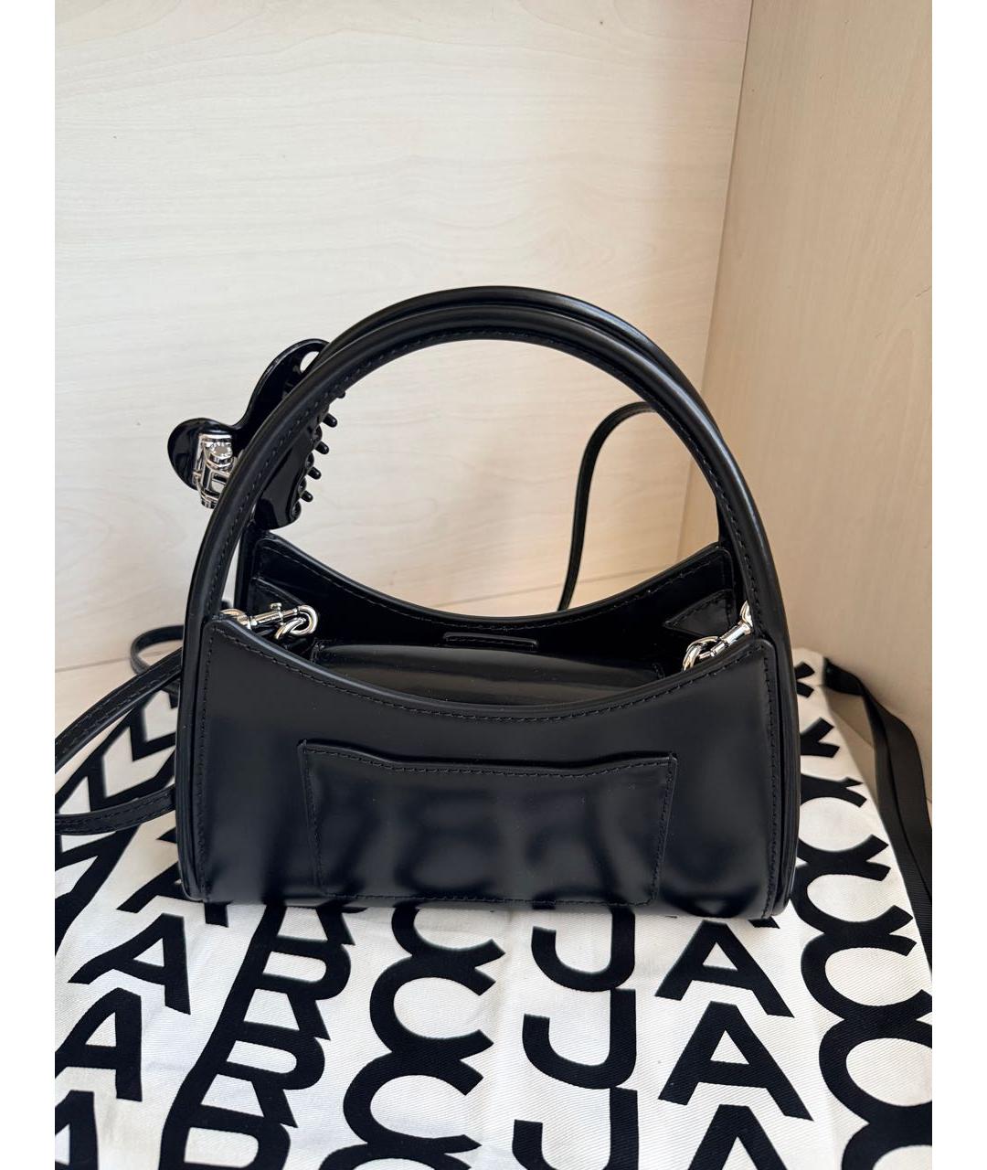 MARC JACOBS Черная кожаная сумка с короткими ручками, фото 3