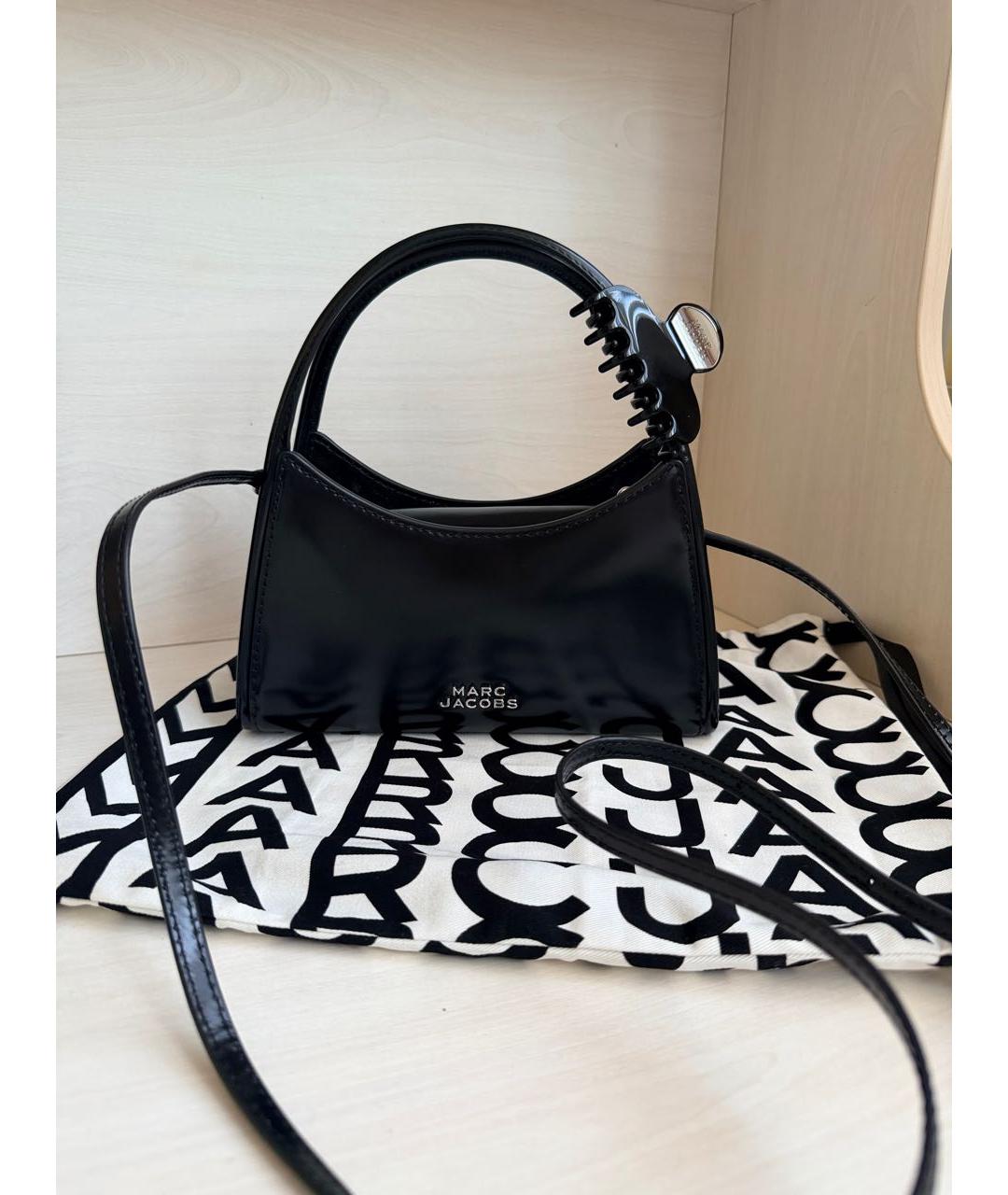 MARC JACOBS Черная кожаная сумка с короткими ручками, фото 9