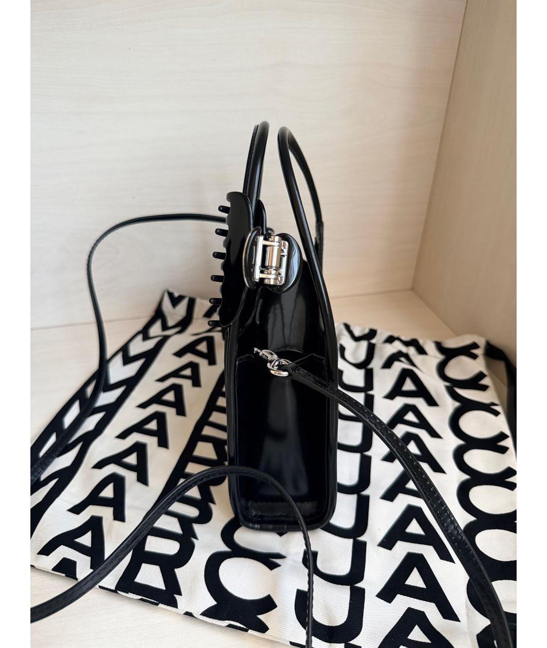 MARC JACOBS Черная кожаная сумка с короткими ручками, фото 2