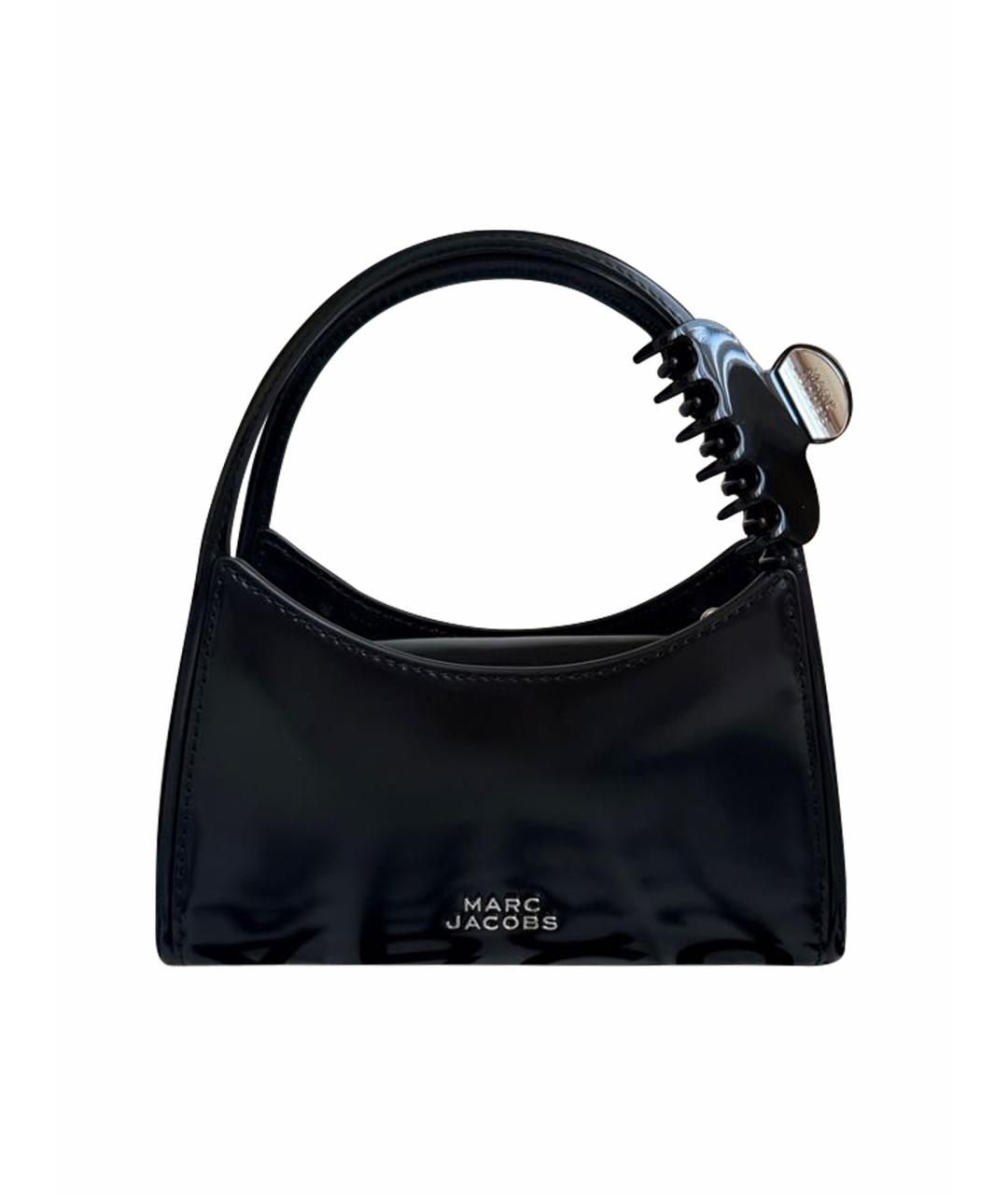 MARC JACOBS Черная кожаная сумка с короткими ручками, фото 1