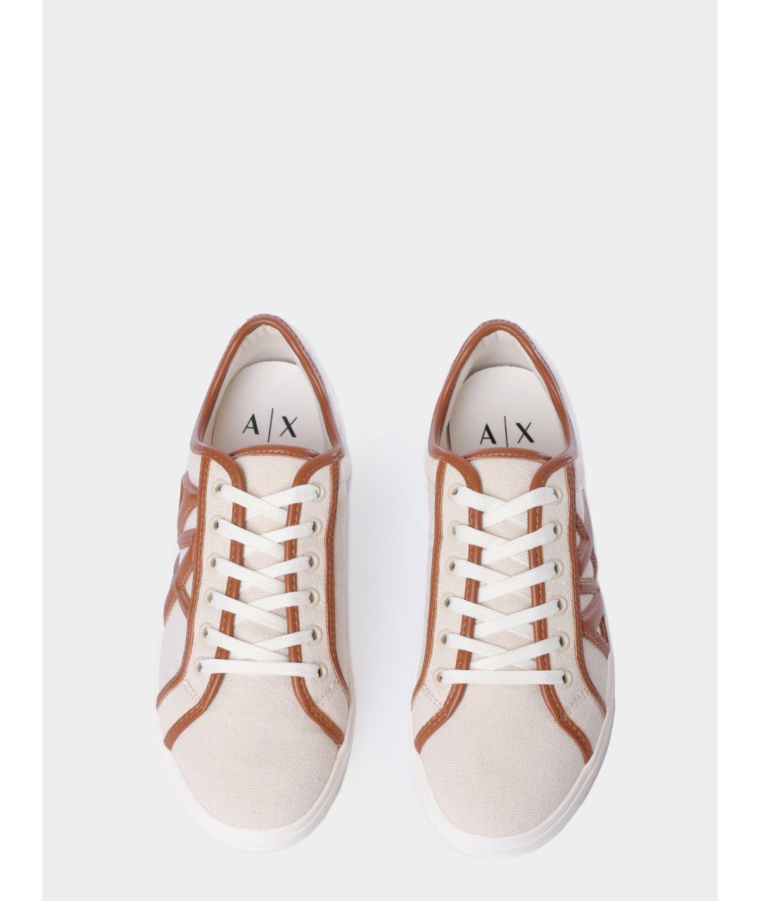 ARMANI EXCHANGE Бежевые кеды, фото 5