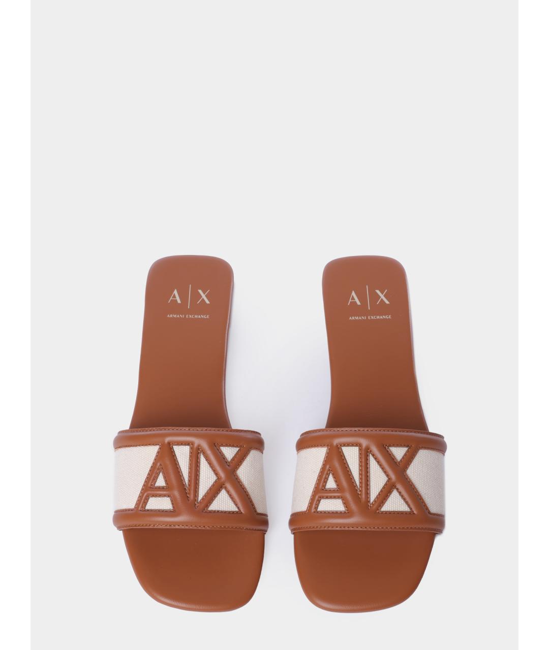 ARMANI EXCHANGE Коричневые шлепанцы, фото 4
