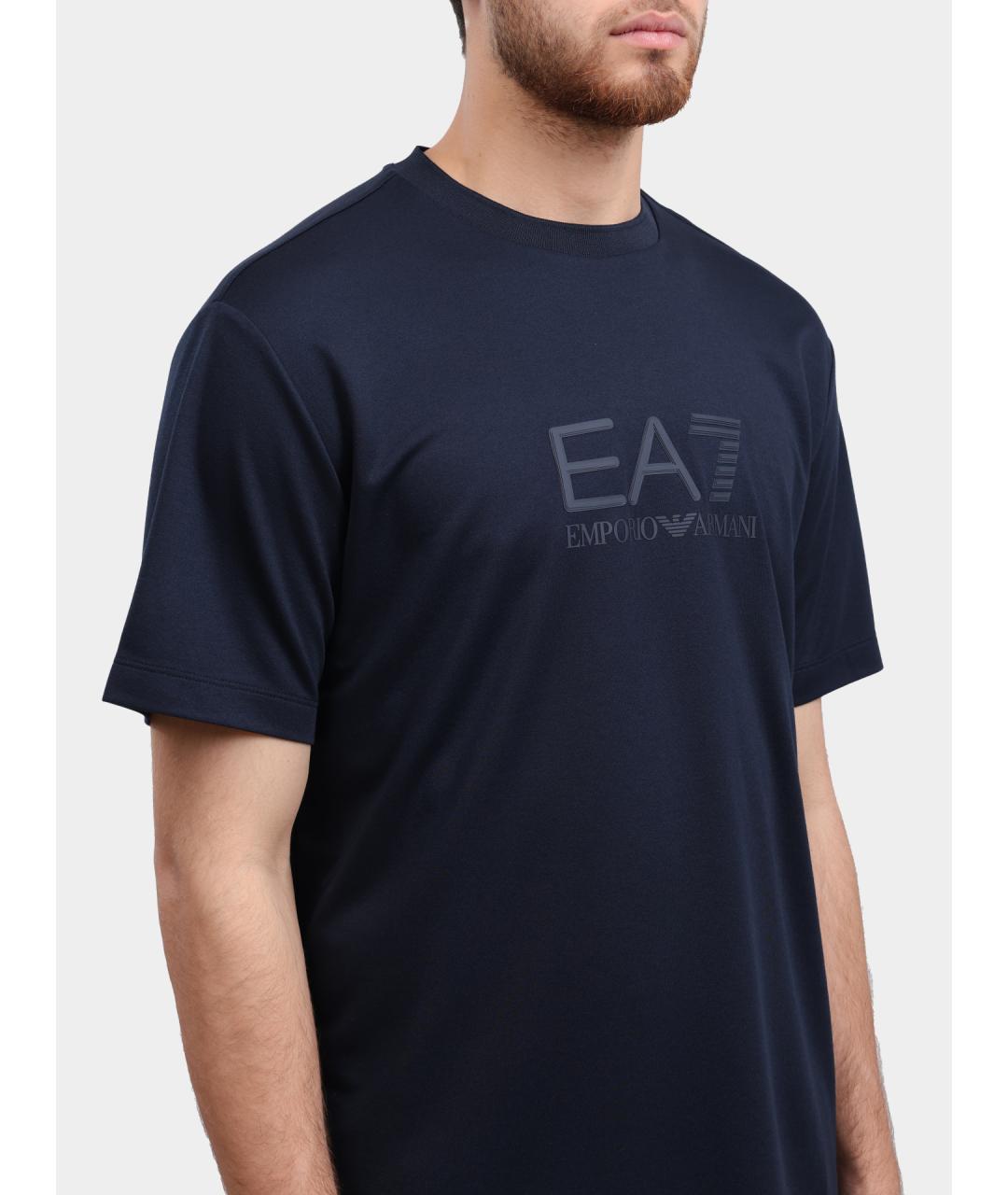 EA7 Темно-синяя футболка, фото 4