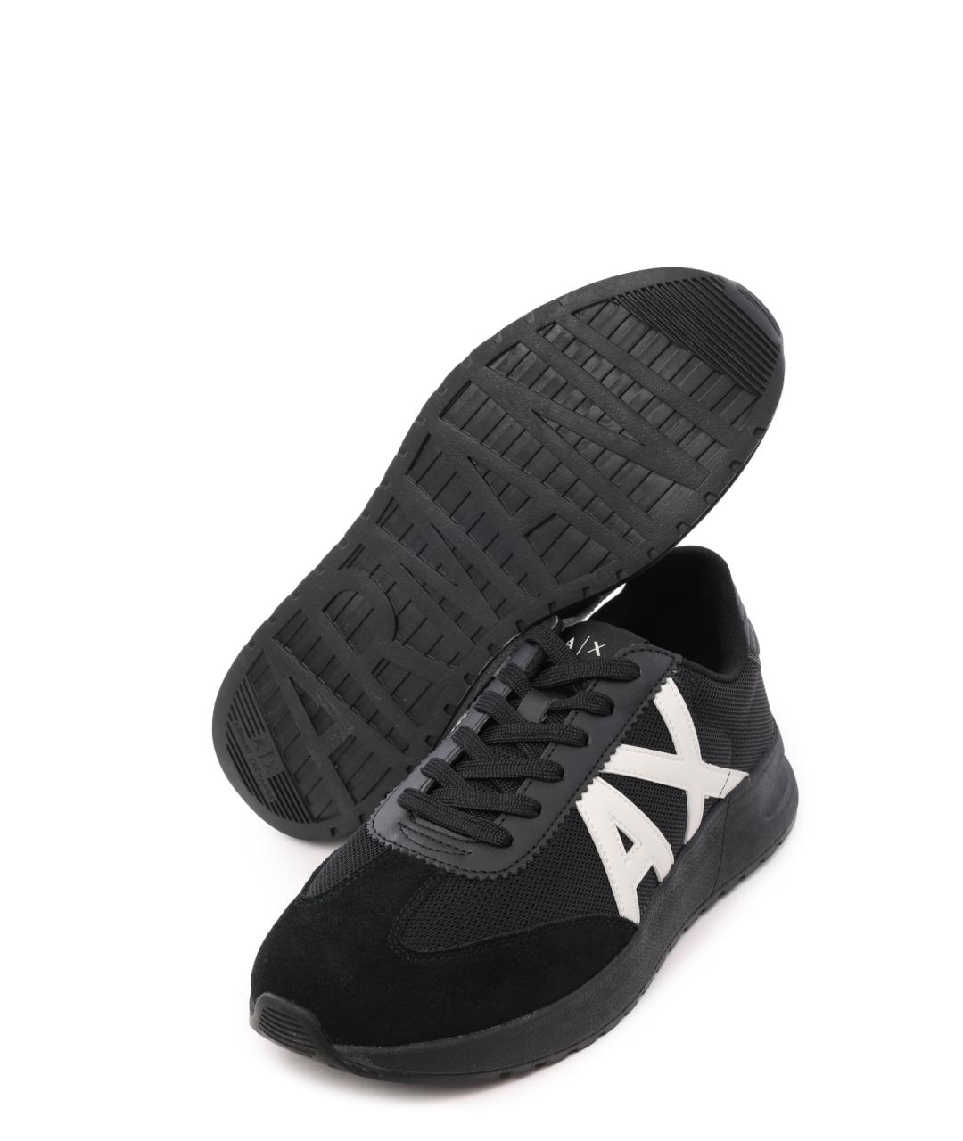 ARMANI EXCHANGE Черные низкие кроссовки / кеды, фото 4