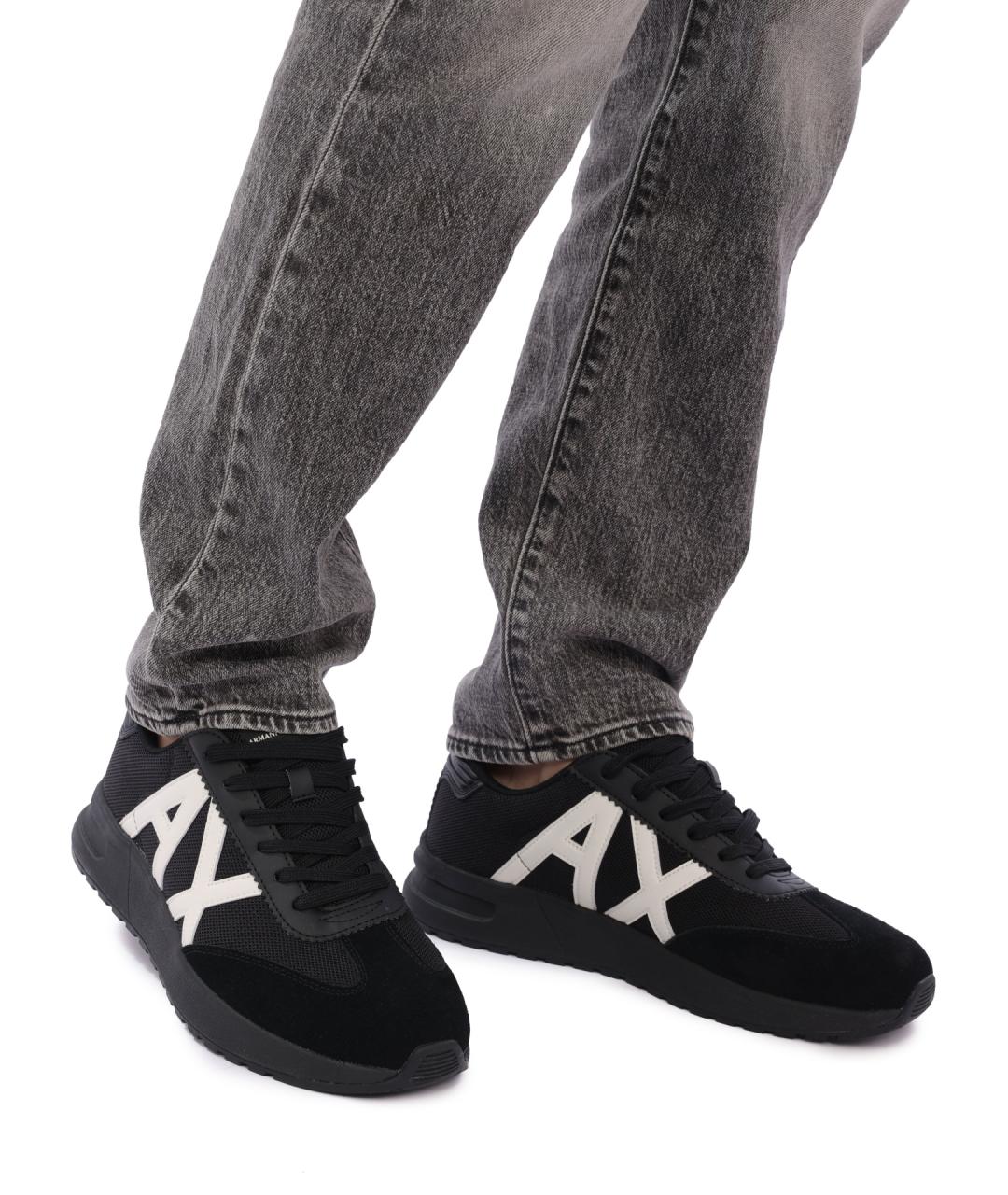 ARMANI EXCHANGE Черные низкие кроссовки / кеды, фото 8
