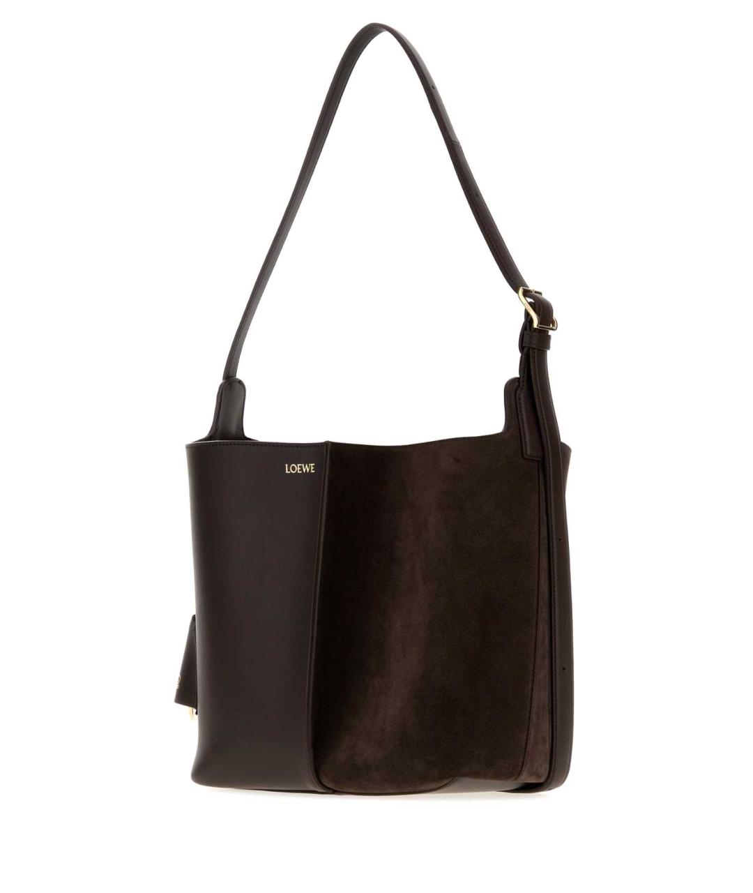 LOEWE Коричневая замшевая сумка через плечо, фото 2